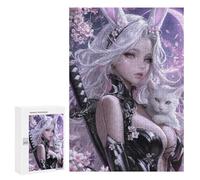 Jigsaw Puzzles for Teenagers 300 PCS Elegant Bunny Ears Fantasy Artwork Jigsaw Puzzles for Teenagers Enhance Memory for Birthday, Chrismas Beautiful Design Game 300 PCS