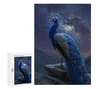Jigsaw Puzzles for Teenagers 300 PCS Galactic Peacock Majesty -1 Jigsaws for Adults Puzzle Hand Speed Race for Birthday, Chrismas Challenging Game Gifts 300 PCS