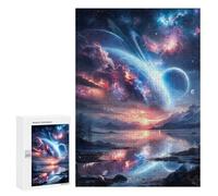 Jigsaw Puzzles for Teenagers 300 PCS Galactic Reflections Celestial Landscape -2 Jigsaw Puzzles for Teenagers Enhance Memory for Birthday, Chrismas Beautiful Design Game 300 PCS