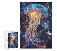 Jigsaw Puzzles for Teenagers 300 PCS Jellyfish in Space Jigsaws for Adults Puzzle Hand Speed Race for Birthday, Chrismas Challenging Game Gifts 300 PCS