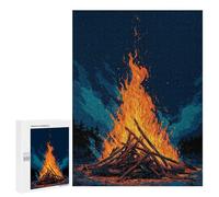 Jigsaw Puzzles for Teenagers 500 PCS Campfire Night Sky Jigsaw Puzzles for Teenagers Enhance Memory for Birthday, Chrismas Beautiful Design Game 500 PCS