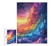 Jigsaw Puzzles for Teenagers 500 PCS Rainbow Clouds in Space -1 Jigsaw Puzzles for Teenagers Enhance Memory for Birthday, Chrismas Beautiful Design Game 500 PCS