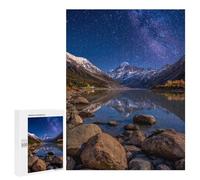 Jigsaw Puzzles for Teenagers 500 PCS Starry Night Mountain Reflections -1 Jigsaw Puzzles for Teenagers Enhance Memory for Birthday, Chrismas Beautiful Design Game 500 PCS