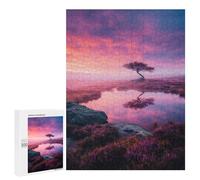 Jigsaw Puzzles for Teenagers 500 PCS Twilight Serenity Lone Tree Reflection Jigsaw Puzzles for Teenagers Enhance Memory for Birthday, Chrismas Beautiful Design Game 500 PCS