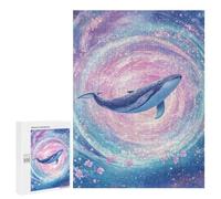Jigsaw Puzzles for Teenagers 500 PCS Whale in Pastel Galaxy Jigsaws for Adults Puzzle Hand Speed Race for Birthday, Chrismas Challenging Game Gifts 500 PCS