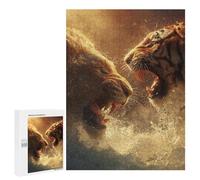 Jigsaw Puzzles for Teenagers 500 PCS Wild Cats Battle Jigsaw Puzzles for Teenagers Enhance Memory for Birthday, Chrismas Beautiful Design Game 500 PCS