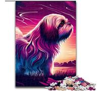 Jigsaw Puzzles for Teenagers A Beautiful Shitzu Dog, for Age 14+ Suitable for Couples Fun at Home Activities, Birthday Present,Travel Gifts (Size 26x38cm)
