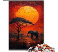 Jigsaw Puzzles for Teenagers African Animals, for Ages 14 And over Each Piece Is Unique - Fun And Challenging Game for The Whole Family Good Gift (Size 26x38cm)