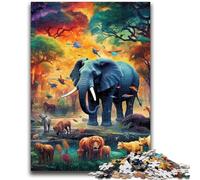 Jigsaw Puzzles for Teenagers African Animals Teenager Jigsaw,Decompressing Intellectual Educational Toy Perfect Decoration (26x38cm)