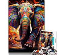 Jigsaw Puzzles for Teenagers African Elephants Puzzles for Teenagers,is Ideal As Gifts for The Whole Family Suitable for And 14 (size 75x50cm)