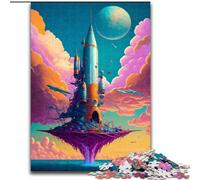 Jigsaw Puzzles for Teenagers Amazing Rocket The Sea, Help The Brain Exercise Addictive Toys to Cultivate Patience Enhance Memory (Size 26x38cm)