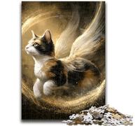 Jigsaw Puzzles for Teenagers Angel Cat Challenging Game And Family Play Wall Decoration Unique Birthday And Xmas Gifts 50x75cm
