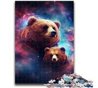 Jigsaw Puzzles for Teenagers Animal Brown Bear 1000 Piece Puzzle,Educational Games Wall Decoration Unique Birthday And Xmas Gifts (26x38cm)