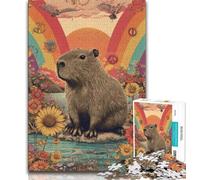 Jigsaw Puzzles for Teenagers Animal Capybara,Brain Intelligence Challenge Addictive Toys Birthday Present,Gifts,Wall Art (38x26cm)