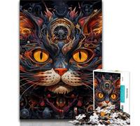 Jigsaw Puzzles for Teenagers Animal Cats Teenager Jigsaw,is Ideal As Gifts for The Whole Family Suitable for And 14 (size 75x50cm)