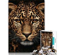 Jigsaw Puzzles for Teenagers Animal Leopard Adult Jigsaw,Artistic Wall Decor & Birthday Gift Idea for Friends, Home Office (size 75x50cm)