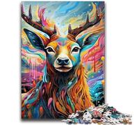 Jigsaw Puzzles for Teenagers Animal Moose 1000 Pieces for Adults,Birthday Gift Idea for Adults, Family Game And Hobby (38x26cm)