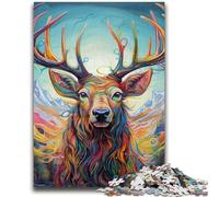 Jigsaw Puzzles for Teenagers Animal Reindeer 1000 Piece Jigsaw,Stress Reliever Staycation Kill Time Parent-child Interaction (75x50cm)