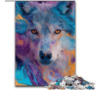 Jigsaw Puzzles for Teenagers Animal Wolf Art, for Ages 14 And over Each Piece Is Unique - Fun And Challenging Game for The Whole Family Good Gift (Size 26x38cm)