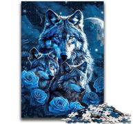 Jigsaw Puzzles for Teenagers Animal Wolves Teenager Puzzles,for Educational Game Challenge Toy Deal As Gifts for The Whole Family (38x26cm)