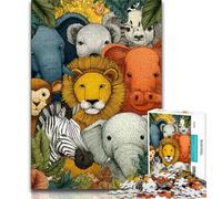 Jigsaw Puzzles for Teenagers Animal World,Brain Intelligence Challenge Addictive Toys Birthday Present,Gifts,Wall Art (38x26cm)