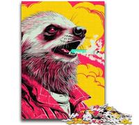 Jigsaw Puzzles for Teenagers Animals Honey Badger Teenager Jigsaw,Decompressing Intellectual Educational Toy Perfect Decoration (26x38cm)