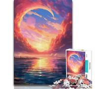 Jigsaw Puzzles for Teenagers Anime Art Landscape Puzzles for Teenagers,Family Entertainment Toys with Matching Poster And Trivia Sheet 38x26cm