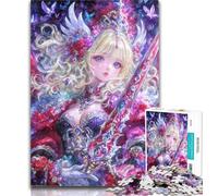 Jigsaw Puzzles for Teenagers Anime Girl Warrior Teenager Jigsaw,for Educational Game Challenge Toy Deal As Gifts for The Whole Family 26x38cm