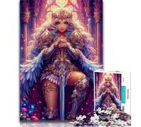 Jigsaw Puzzles for Teenagers Anime Queen Girl,Help The Brain Exercise Addictive Toys to Cultivate Patience Wall Decoration (75x50cm)