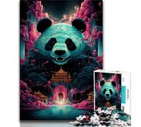 Jigsaw Puzzles for Teenagers Art Animal Panda 1000 Piece Jigsaw,Stress Reliever Staycation Kill Time Parent-child Interaction 75x50cm