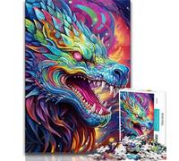 Jigsaw Puzzles for Teenagers Art Flying Dragons 1000 Piece Puzzle,Educational Games Wall Decoration Unique Birthday And Xmas Gifts 38x26cm