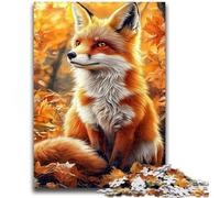 Jigsaw Puzzles for Teenagers Autumn Fox Teenager Puzzles,Game Toys Every Piece Is Unique - Challenging Family Fun Game (38x26cm)