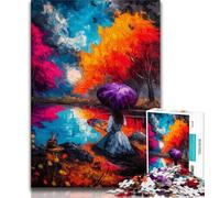 Jigsaw Puzzles for Teenagers Autumn Tree,learning Educational Toys Fun at Home Activities,Birthday Present,Travel Gifts (75x50cm)