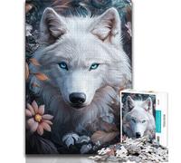 Jigsaw Puzzles for Teenagers Autumn Wolf Adult Jigsaw,Artistic Wall Decor & Birthday Gift Idea for Friends, Home Office (size 38x26cm)