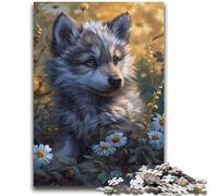Jigsaw Puzzles for Teenagers Autumn Wolf, Analysis And Logic with Fully Interlocking Randomly Shaped Pieces for And Age 14 Years Up 50X75CM
