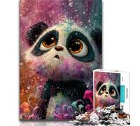 Jigsaw Puzzles for Teenagers Baby Panda,Help The Brain Exercise Addictive Toys to Cultivate Patience Perfect Decoration 75x50cm