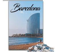 Jigsaw Puzzles for Teenagers Barcelona, Stress Reliever Difficult Challenge Secret Santa Gifts for Age 14 Years Up 26x38cm