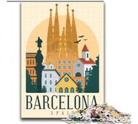 Jigsaw Puzzles for Teenagers Barcelona, Stress Reliever Difficult Challenge Secret Santa Gifts for Age 14 Years Up 70x100cm