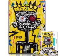 Jigsaw Puzzles for Teenagers Basquiat-style Child Teenager Jigsaw,is Ideal As Gifts for The Whole Family Suitable for And 14 (size 38x26cm)