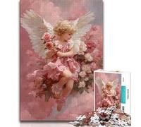 Jigsaw Puzzles for Teenagers Beautiful Little Angel Puzzles for Teenagers,Staycation Kill Time with Fully Interlocking Randomly Shaped Pieces (size 75x50cm)