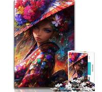 Jigsaw Puzzles for Teenagers Beautiful Woman,Help The Brain Exercise Addictive Toys to Cultivate Patience Gift For Birthdays (38x26cm)