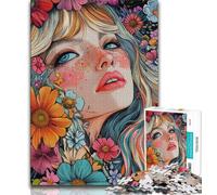 Jigsaw Puzzles for Teenagers Beautiful Woman,learning Educational Toys Fun at Home Activities,Birthday Present,Travel Gifts (75x50cm)
