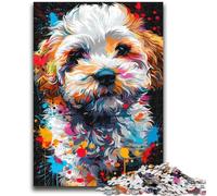 Jigsaw Puzzles for Teenagers Bichon Frise Dog Art Suitable for People Aged 14 And Above Educational Game Challenge Toy Gift For Birthdays 50x75cm