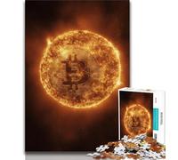Jigsaw Puzzles for Teenagers Bitcoin 1000 Piece Jigsaw,Family Entertainment Toys with Matching Poster And Trivia Sheet 38x26cm