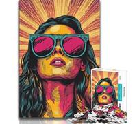 Jigsaw Puzzles for Teenagers Bitcoin Girl Adult Jigsaw,Artistic Wall Decor & Birthday Gift Idea for Friends, Home Office (size 75x50cm)