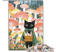 Jigsaw Puzzles for Teenagers Black Cat, Analysis And Logic with Fully Interlocking Randomly Shaped Pieces for And Age 14 Years Up (Size 26x38cm)