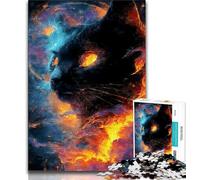 Jigsaw Puzzles for Teenagers Black Cat Nebula Teenager Jigsaw,Decompressing Intellectual Educational Toy Perfect Decoration 38x26cm