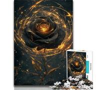 Jigsaw Puzzles for Teenagers Black Rose Teenager Jigsaw,is Ideal As Gifts for The Whole Family Suitable for And 14 (size 75x50cm)