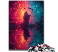 Jigsaw Puzzles for Teenagers Blood Moon Reaper Teenager Puzzles,for Educational Game Challenge Toy Deal As Gifts for The Whole Family (50x75cm)