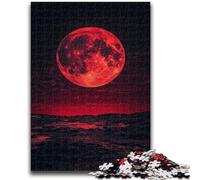Jigsaw Puzzles for Teenagers Blood Moon Teenager Puzzles,Stress Reliever Staycation Kill Time Wishlist with Santa Claus (38x26cm)